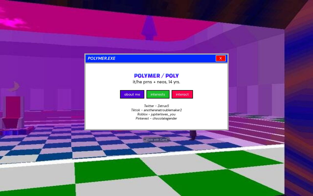 Carrd profile picture for @polymer